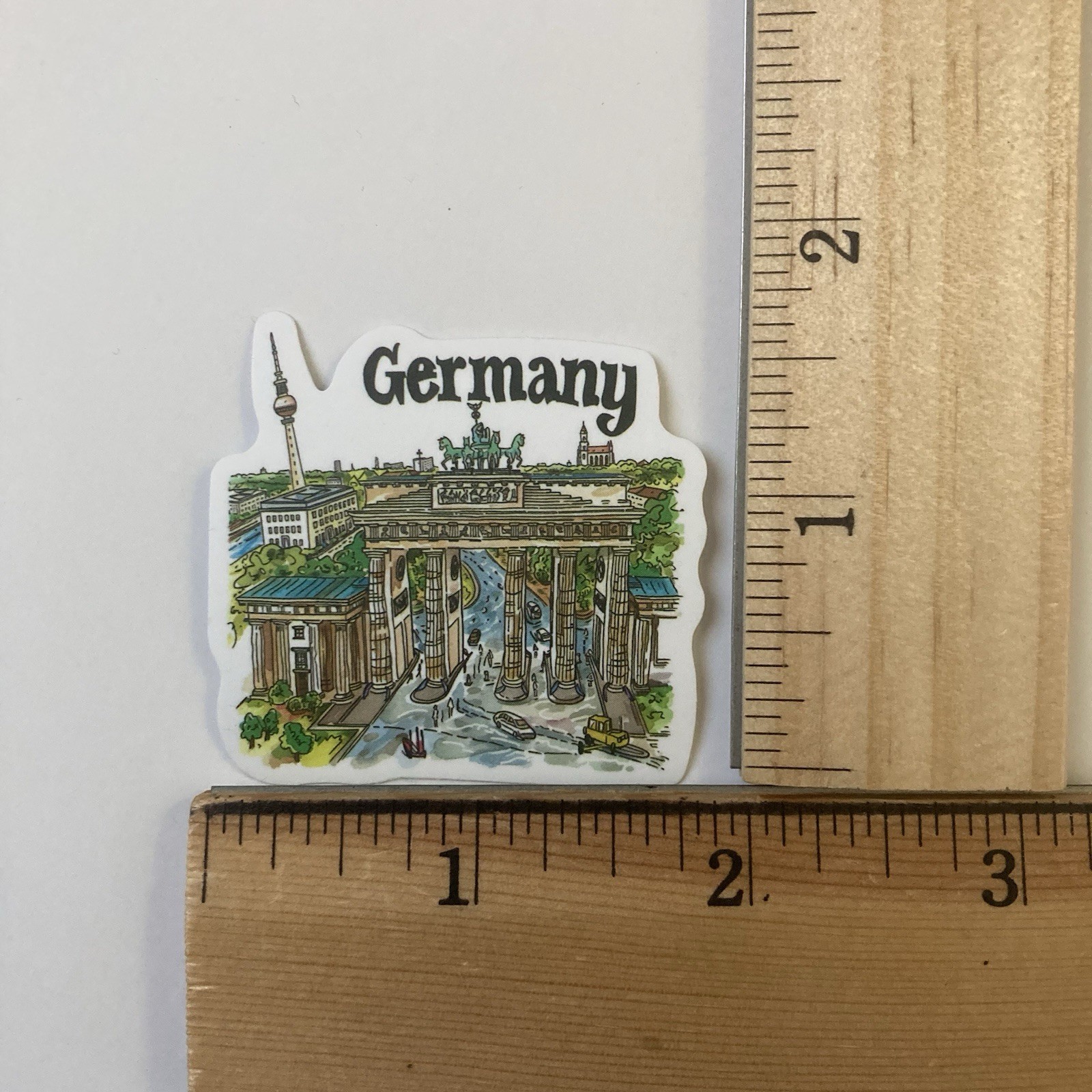 Germany Berlin Brandenburg Gate TV Tower Cityscape Travel Country Decal Sticker