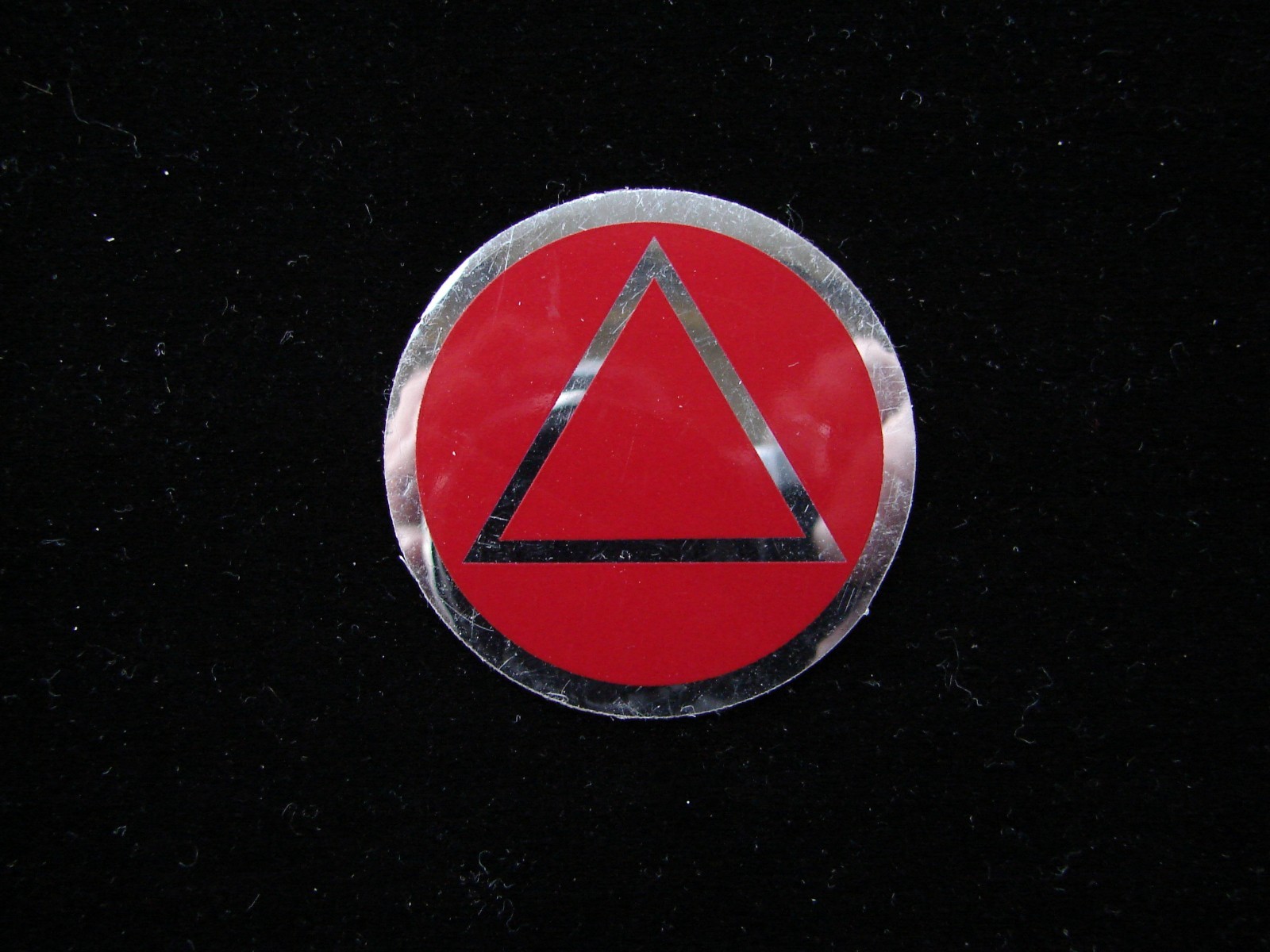 Alcoholics Anonymous AA Symbol Decal 1-1/2"" Round Window or Bumper Sticker