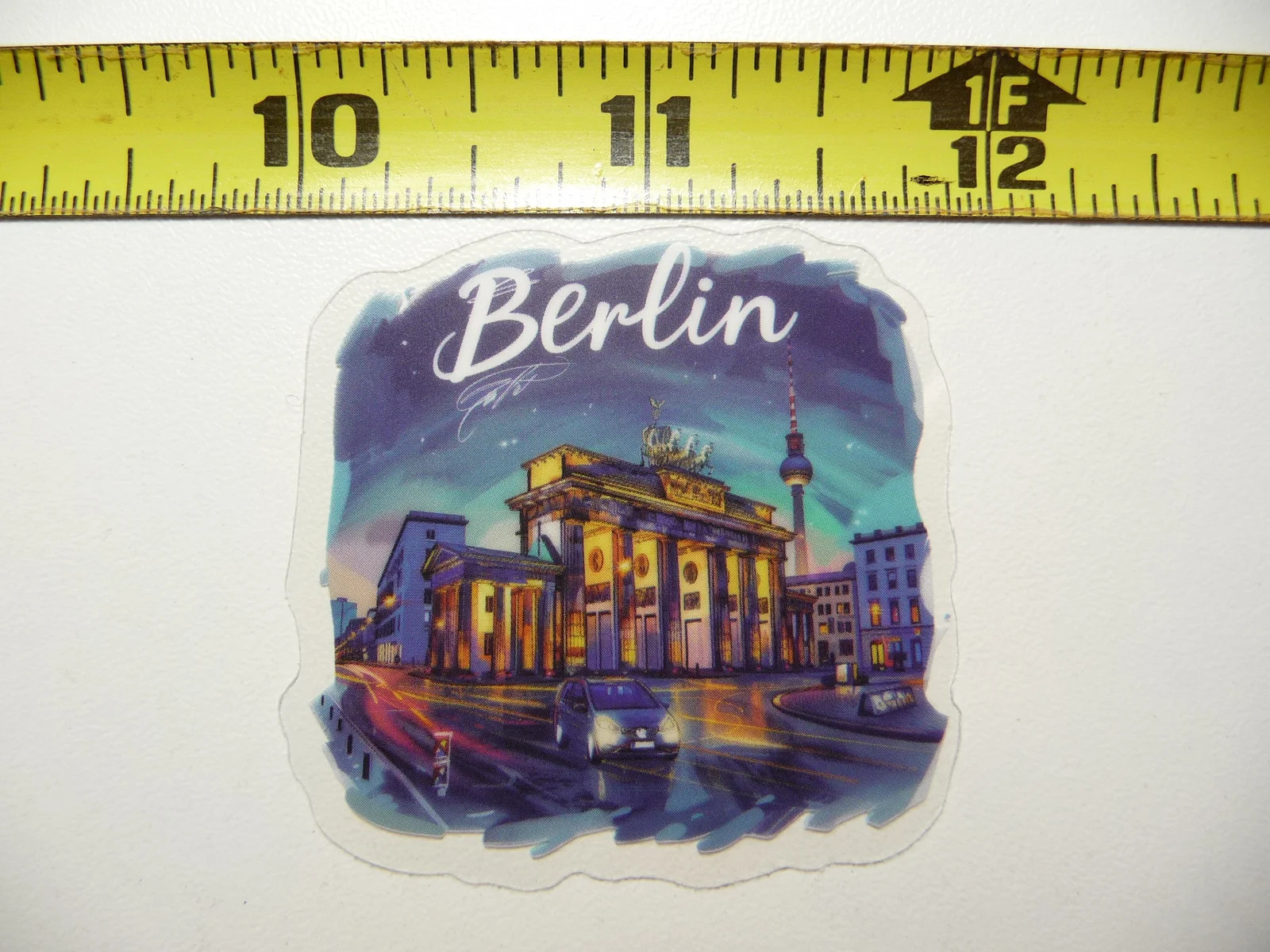 BRANDENBURG GATE BERLIN GERMANY SMALL STICKER DECAL TRAVEL VIEW SITE COLORFUL