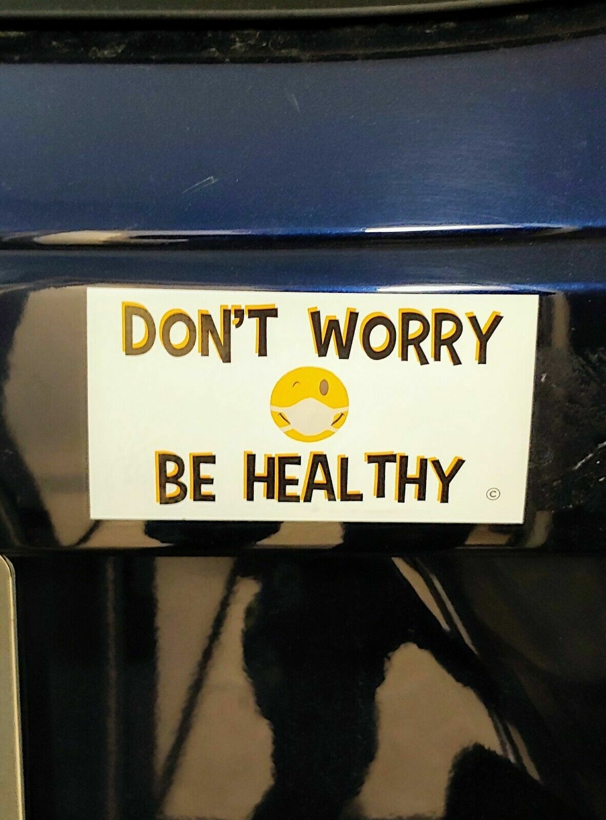 Social distance Bumper sticker don't worry be healthy