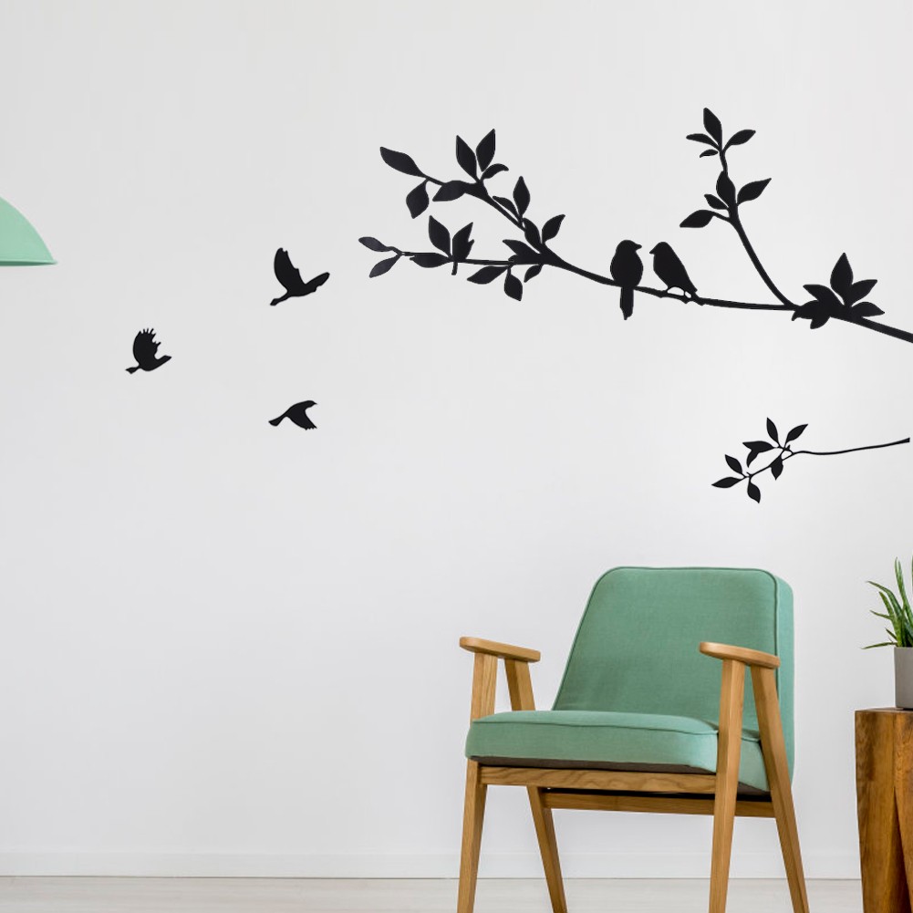 Bedroom Wall Sticker Trendy Black Branch Design For Walls 60cm PVC Premium