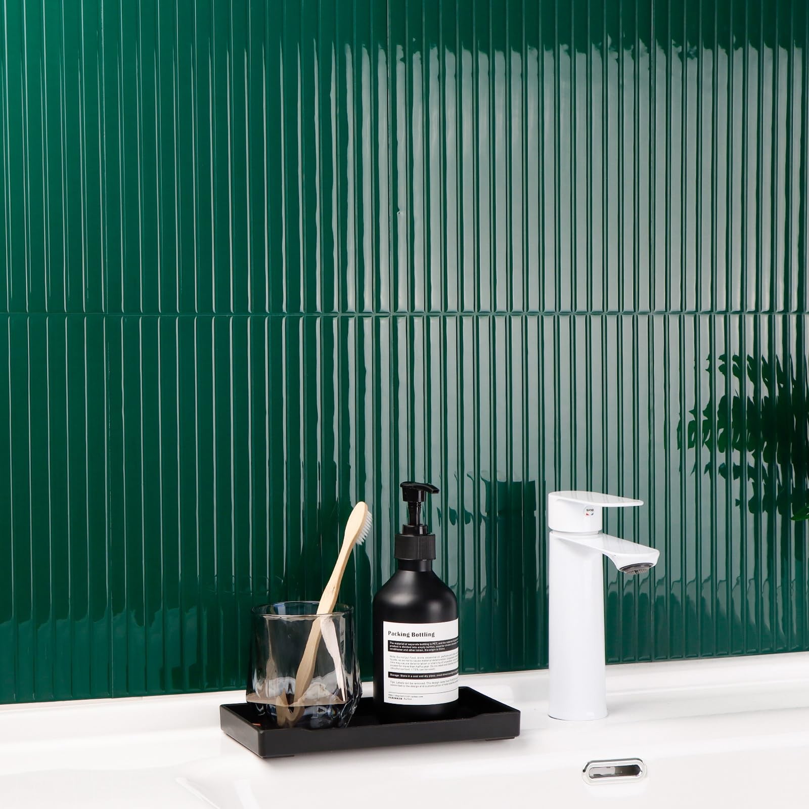 Backsplash Tile Peel and Stick, Self-Adhesive White Decorative Wall Tiles for…