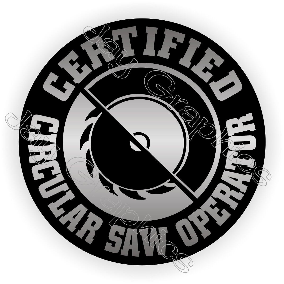 Certified Circular Saw Operator Sticker Decal