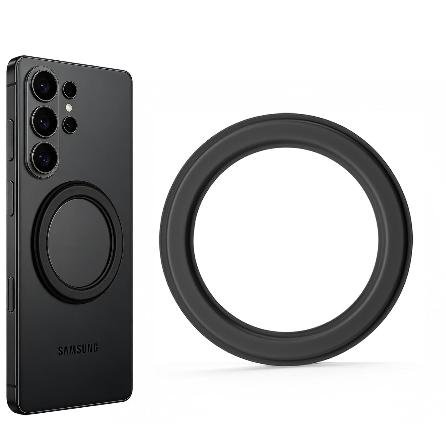 Sleek Magnetic Ring for Effortless Phone Mounting – Wireless Charging Ready