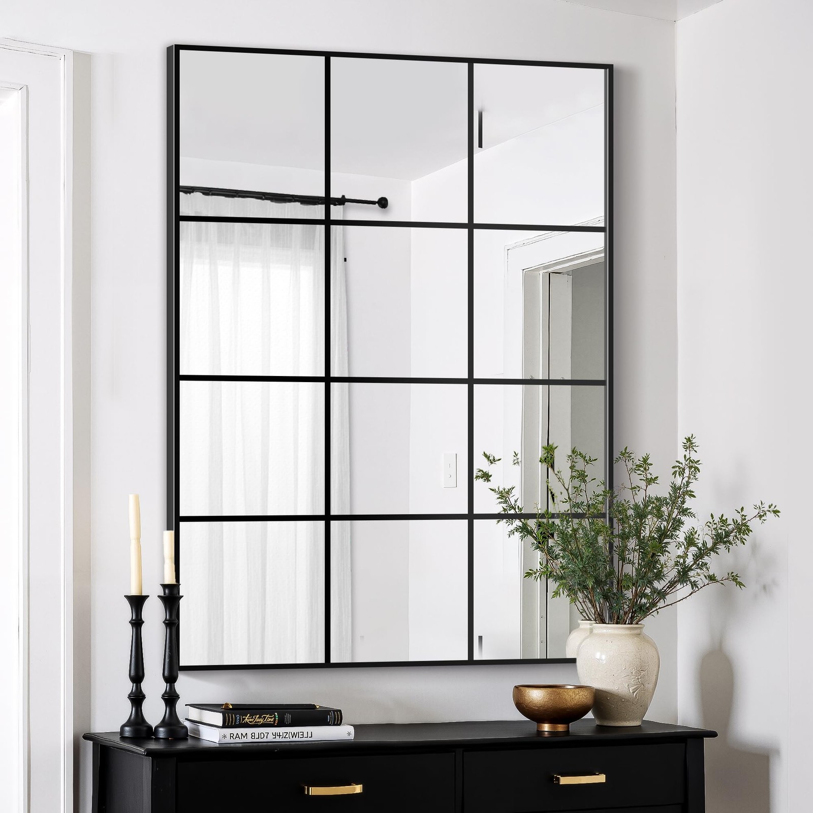 Window Mirrors for Wall Decor, Wall Mirrors Decorative Window Pane 30 x 40, R…