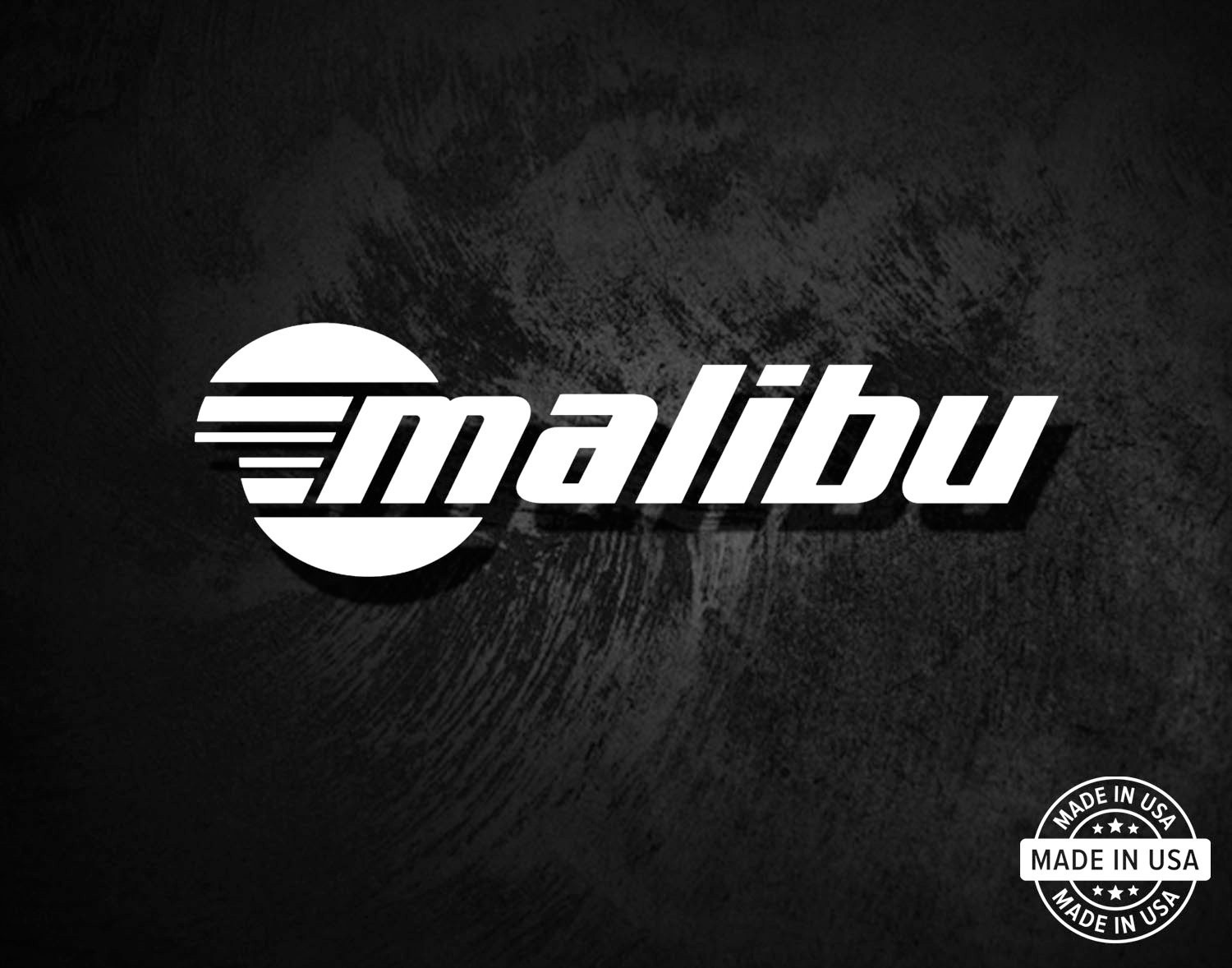Malibu Boats Decal, Vinyl Die Cut Window Sticker, 100% Made In USA