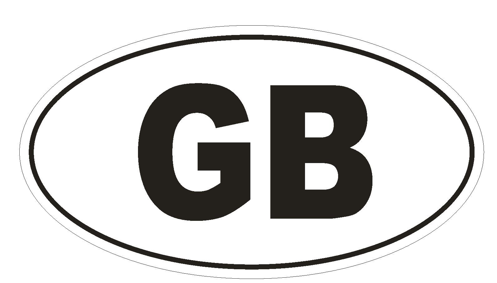 GB Great Britain Oval Bumper Sticker or Helmet Sticker D884 Mini Cooper British