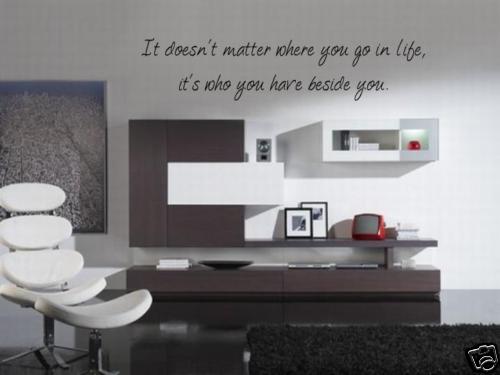 BESIDE YOU IN LIFE Home Bedroom Wall Art Decal 48"
