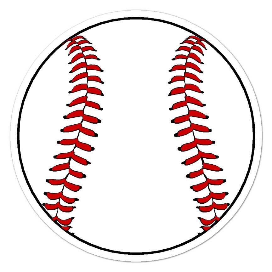Baseball, Vinyl Decal Sticker, Indoor Outdoor, 3 Sizes, #7725