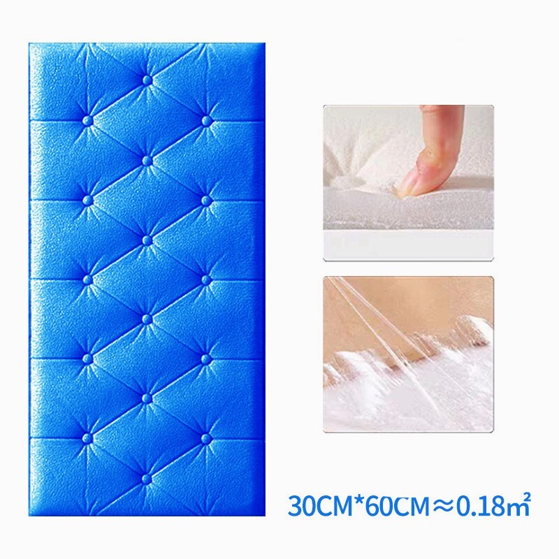 6 pcs 3D Solid Wall Sticker Children's Room Soft Wallpaper Self-Sticking