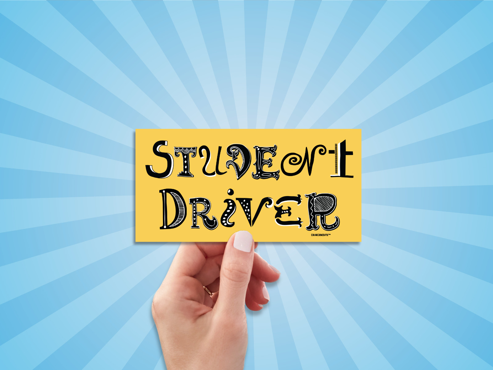 Student Driver Bumper Magnet, Caution New Driver, Driving School Learning Permit