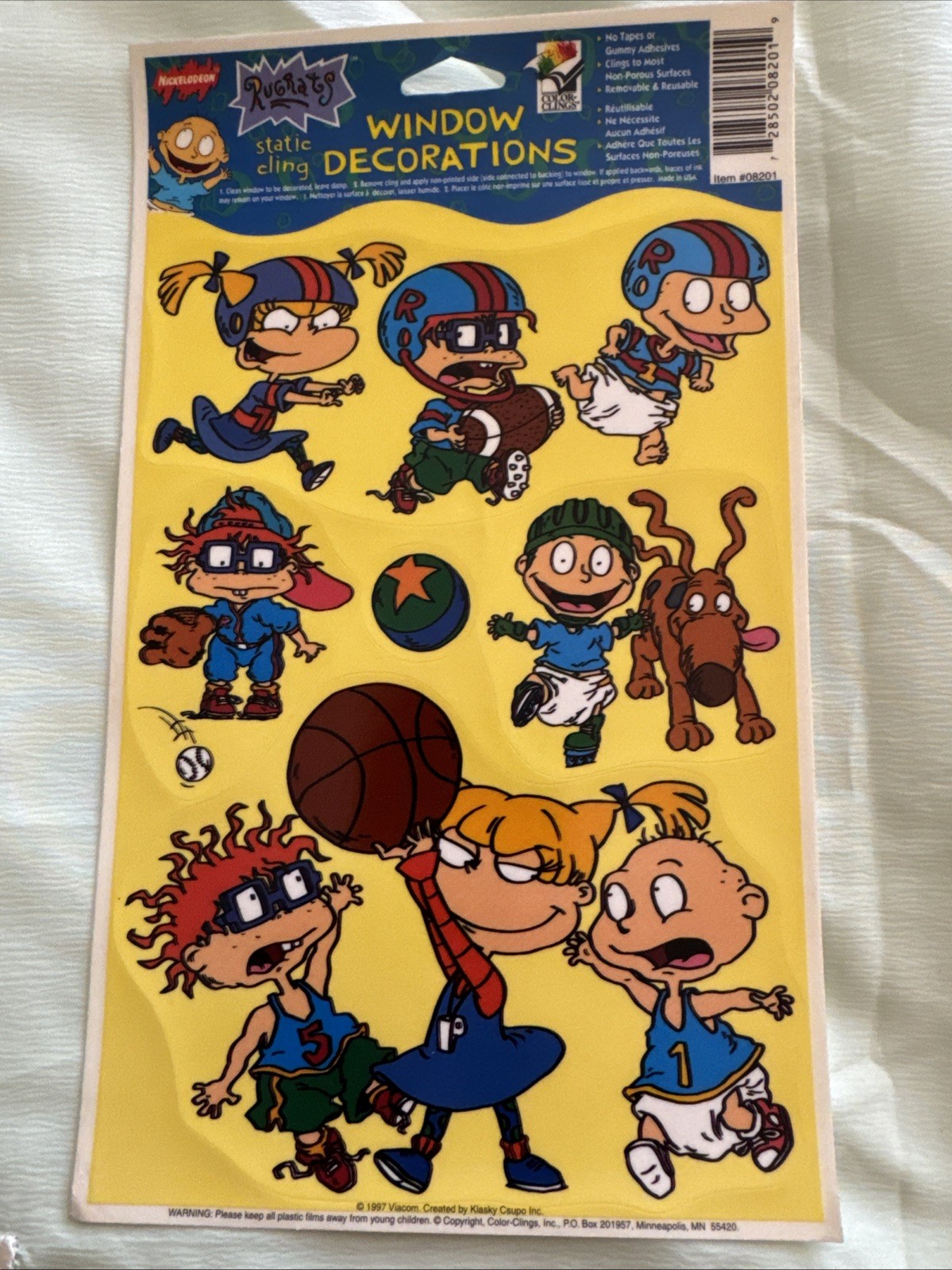 Rugrats Nickelodeon Static Cling Window Decorations Tommy Chuckie Angelica Big