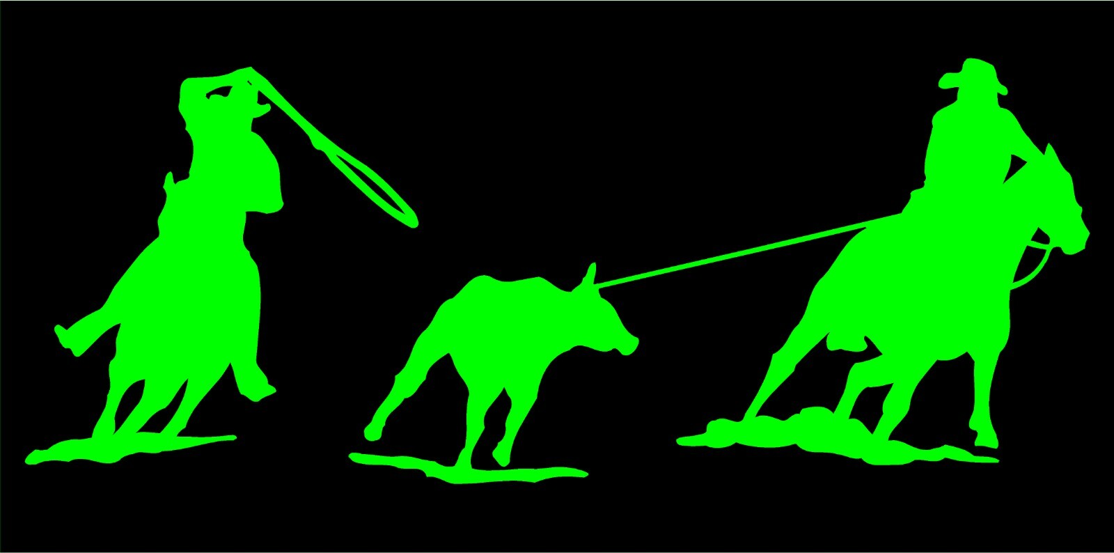 Team Roping Decals Rodeo truck window horse trailer vinyl sticker graphics