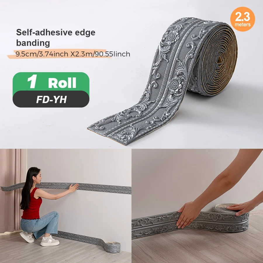 8mm Thickened Self-Adhesive Foam Corner Trim Ready Peel Stick Decal for Ceiling