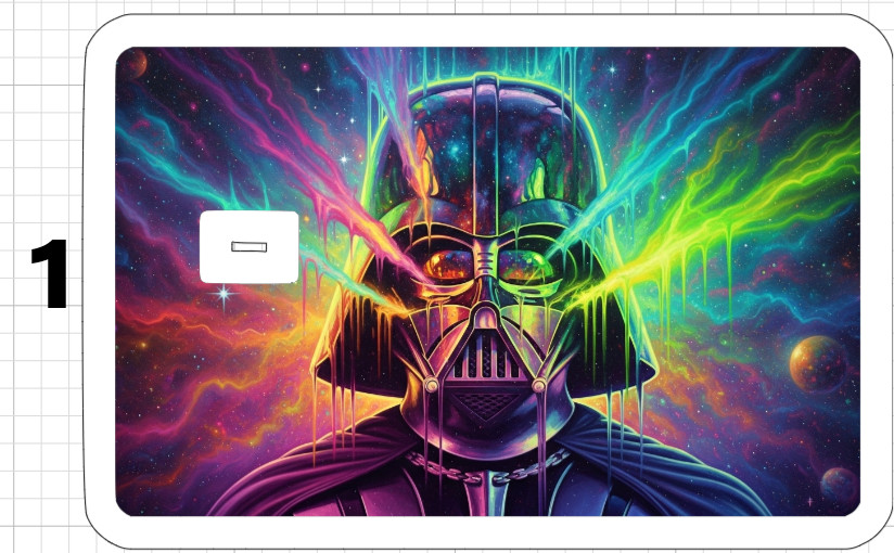 Acid Trip Darth Vader ATM Debit Credit Sticker Skin 420 Star Wars Jedi Sith US