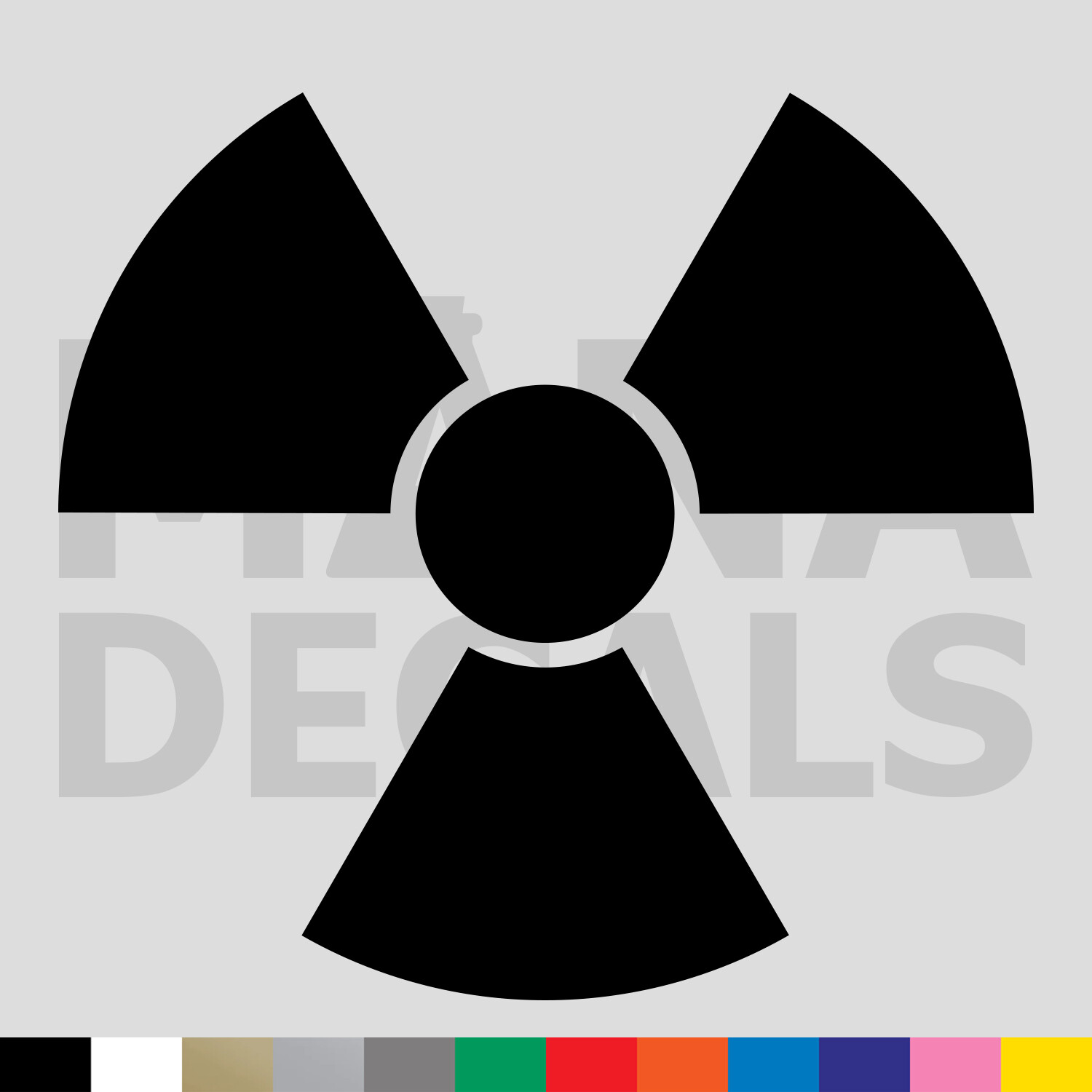 Radioactive Symbol Vinyl Die Cut Decal Sticker – Radiation Danger Warning Sign