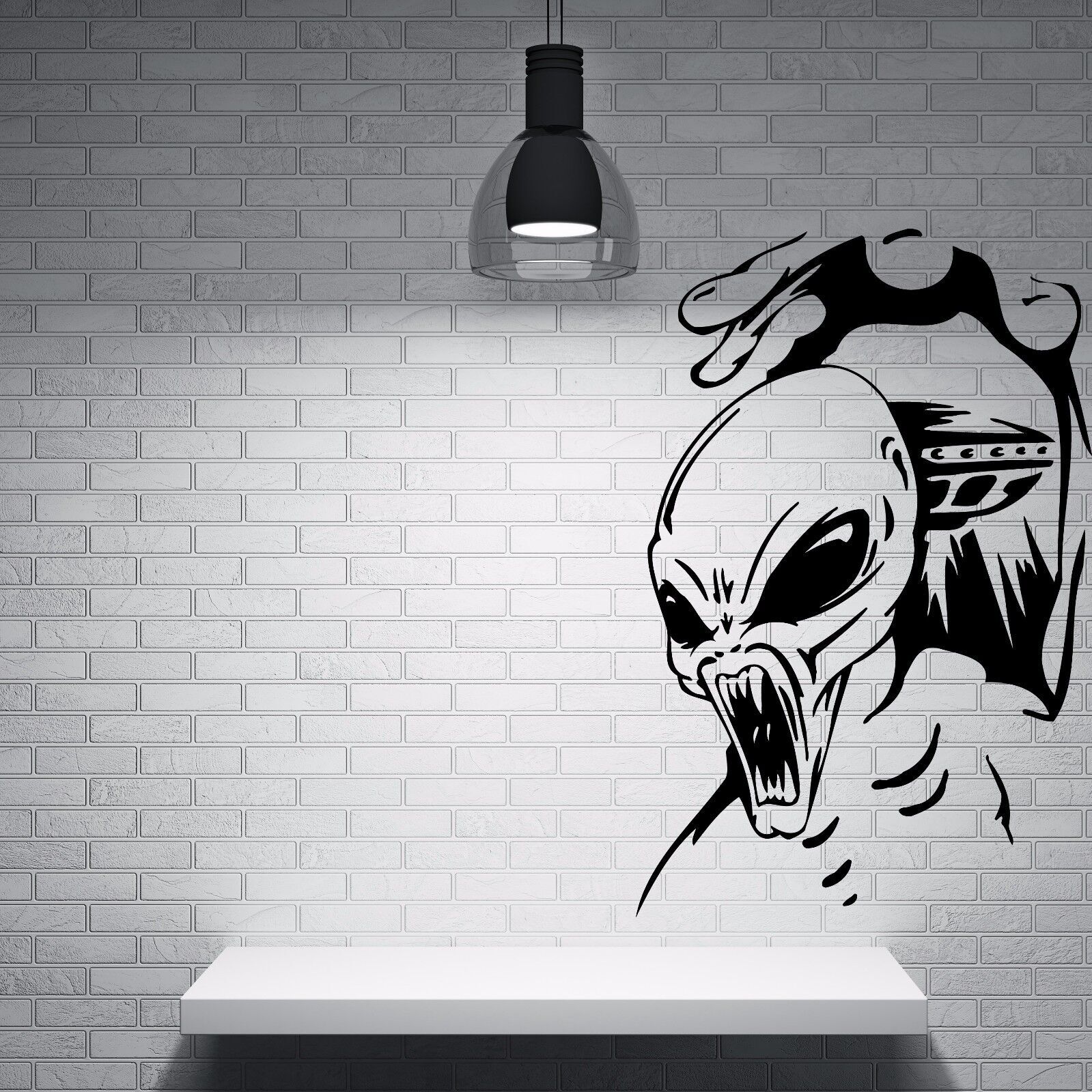 Ufo Alien Vinyl Wall Sticker Image Alien Rational Being Different Planet (n638)