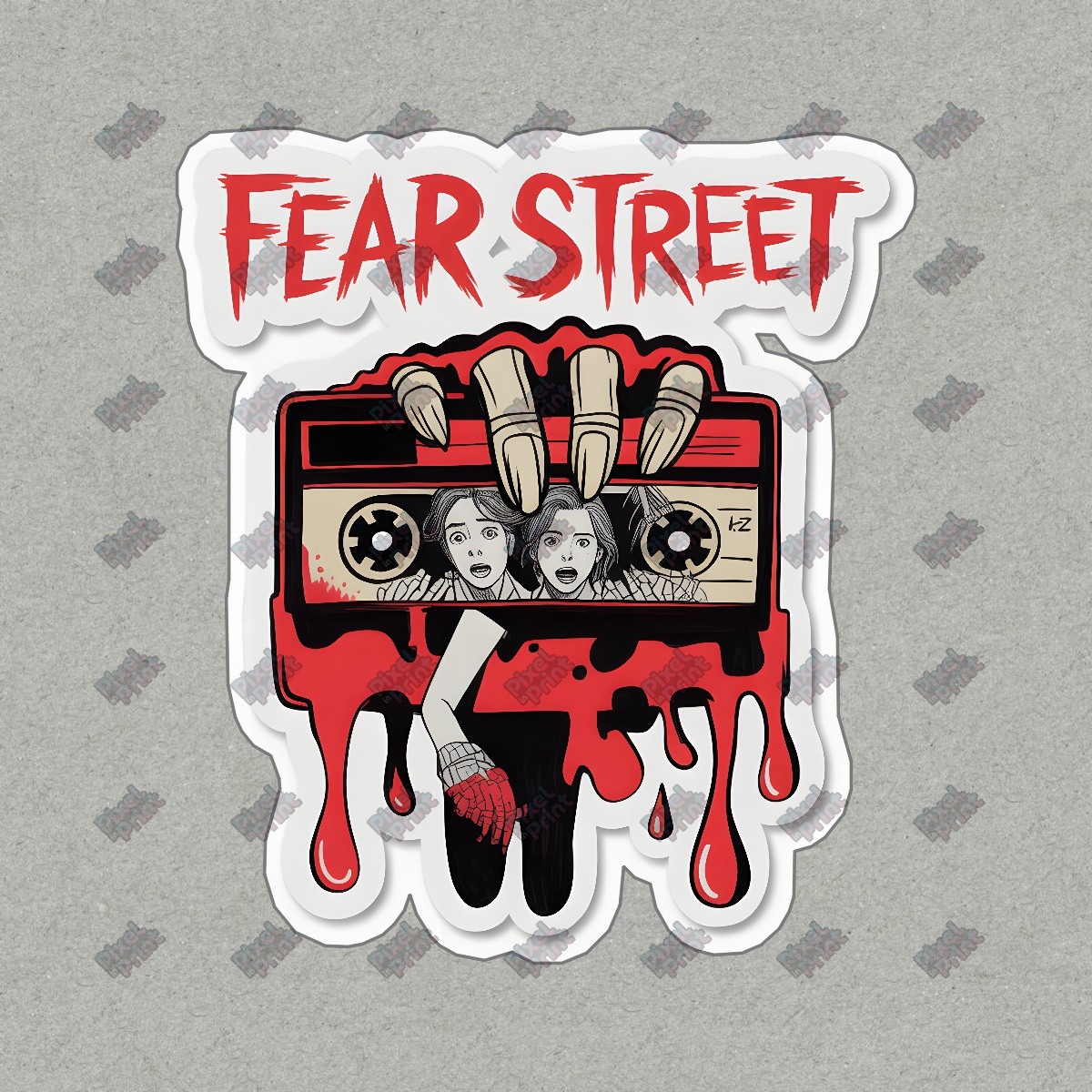 Vintage Fear Street Cassette Tape Horror Sign Creepy Skeleton Hand #8821