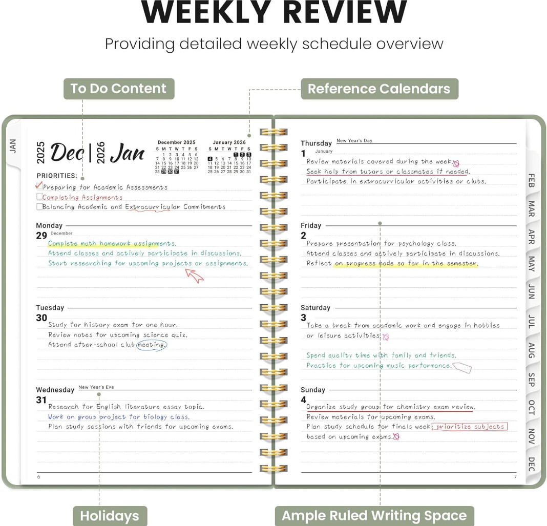 2026 Planner – 2026 Planner Weekly and Monthly, Jan. 2026 – Dec. 2026, Calendar.