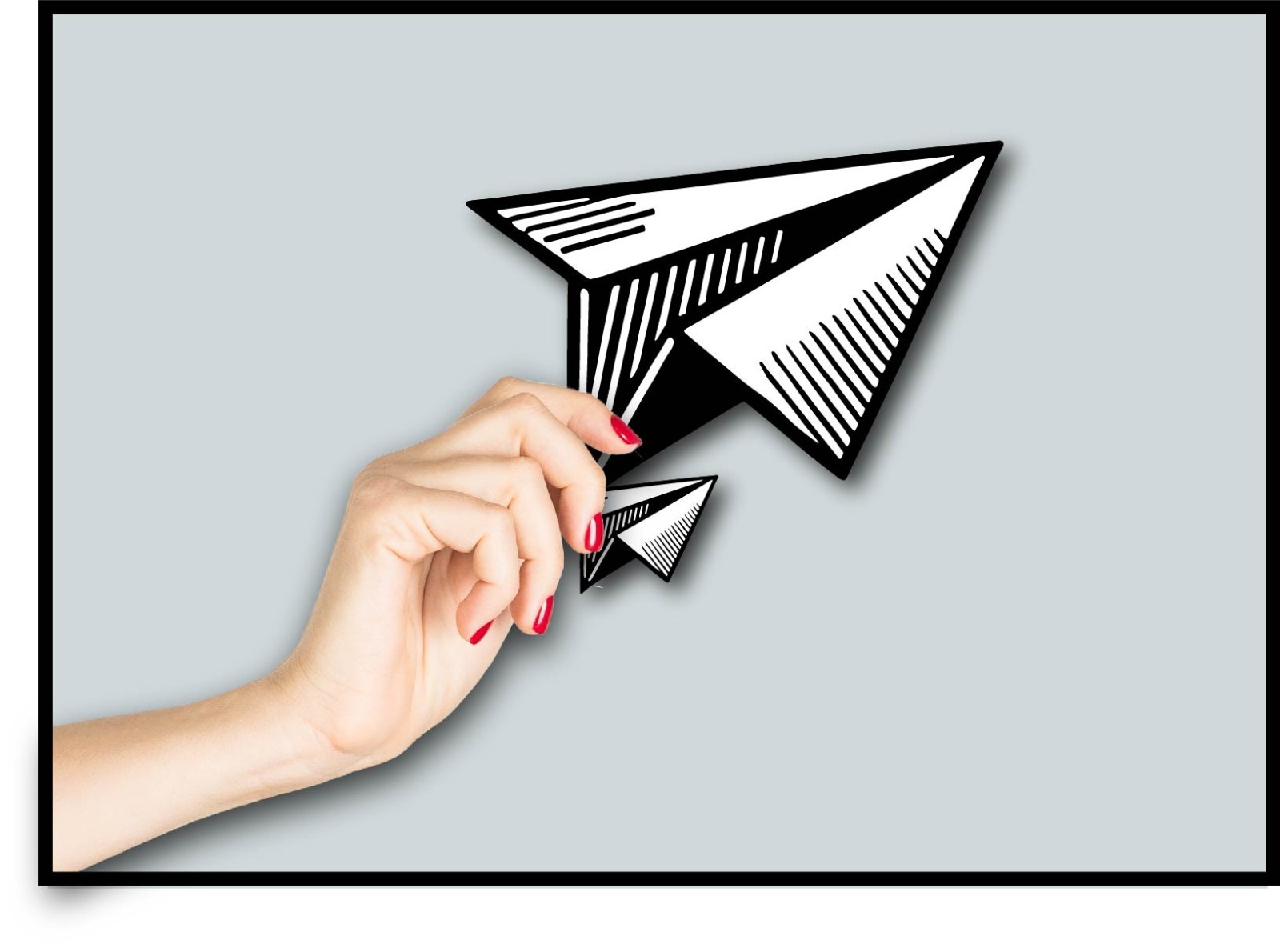 Paper Airplane Decal Sticker Fun School Flying Game Kids Race Toss Throw Origami