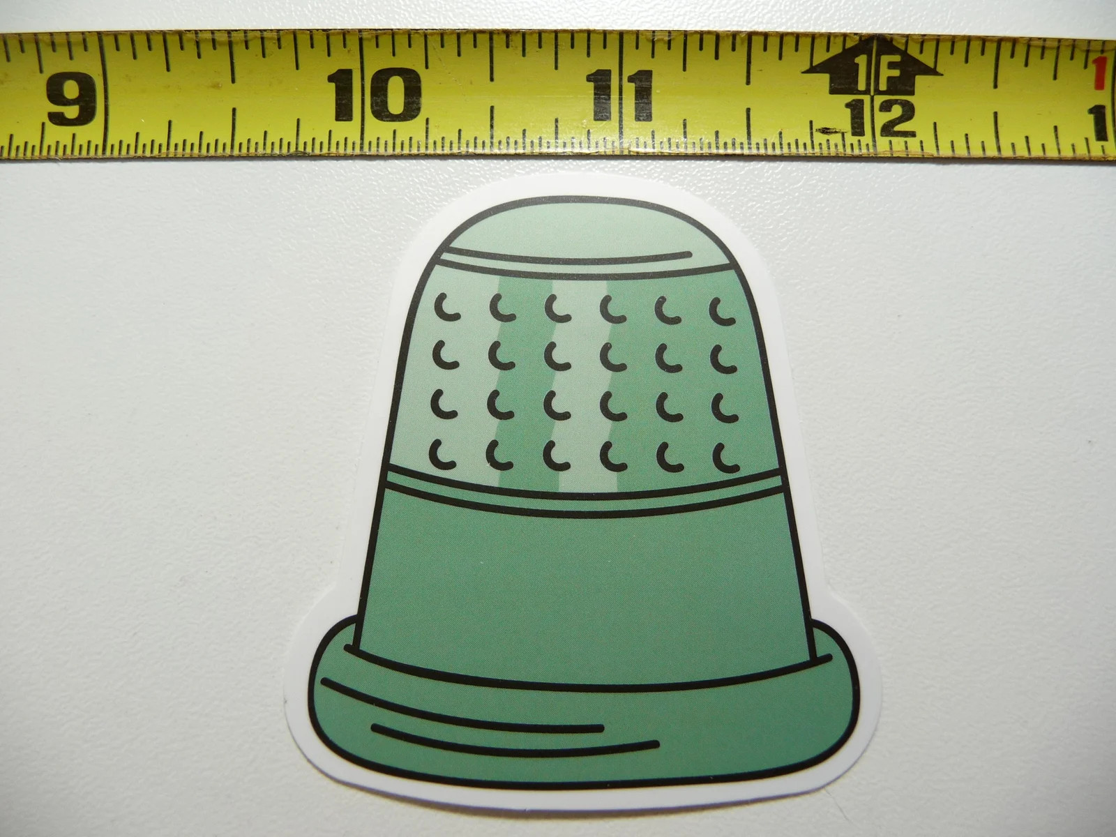THIMBLE SMALL STICKER DECAL SEWING SEW CLOTHING SEAMSTRESS FUNNY