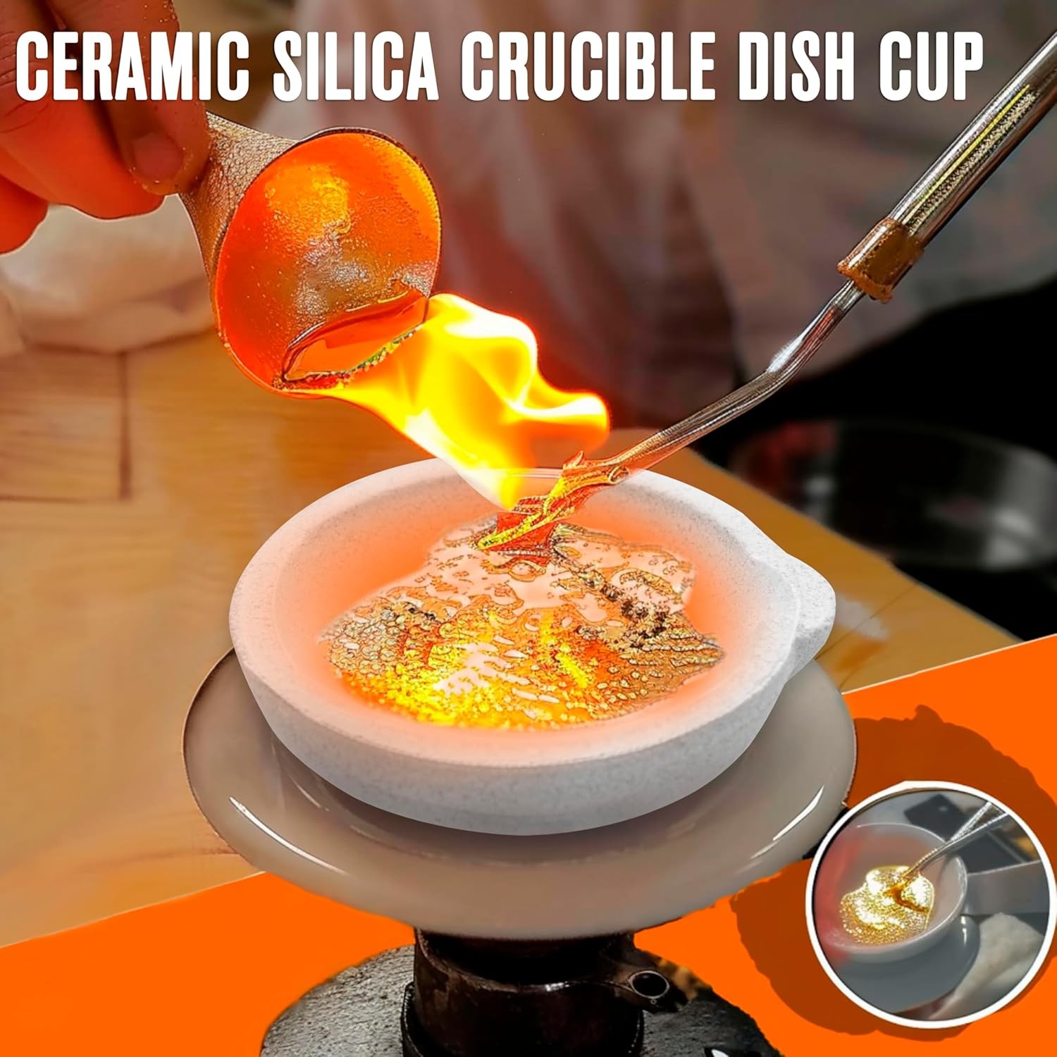 8 Pcs Crucible kit, Graphite Torch Melting Casting Kit- Gold Melting Kit- Metal