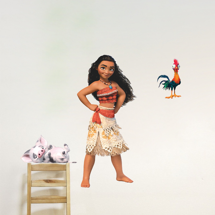 Moana Disney Kids Wall Decal Mural Disney Princess Wall Vinyl Animated Art, s97