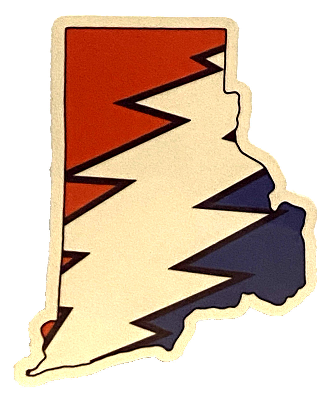 GRATEFUL DEAD Bolt Rhode Island Sticker *NEW* Measures 3-1/2" x 4"