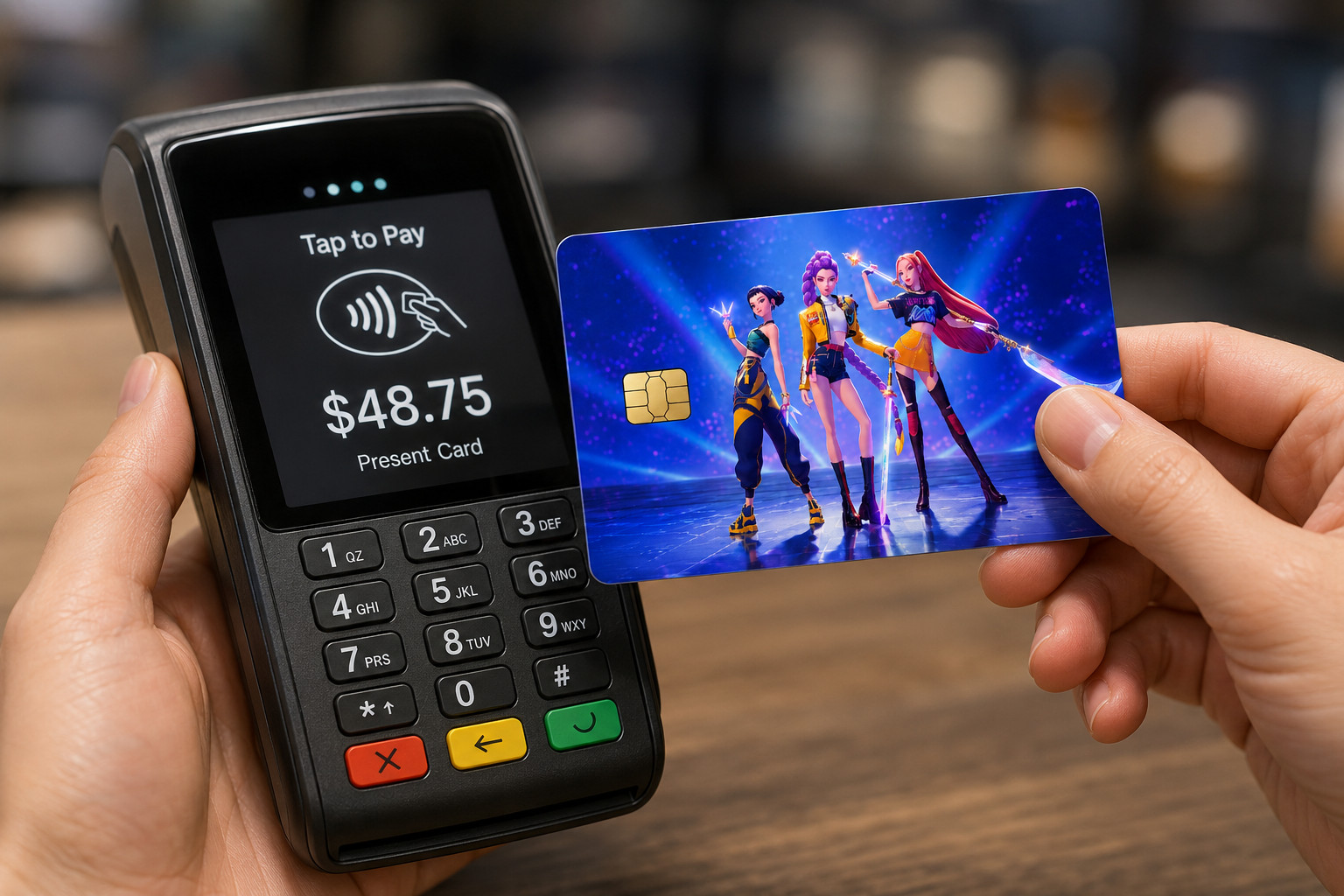 K-pop Demon Hunters HUNTR/X Weapons Stage Debit Card Credit Card Skin Vinyl