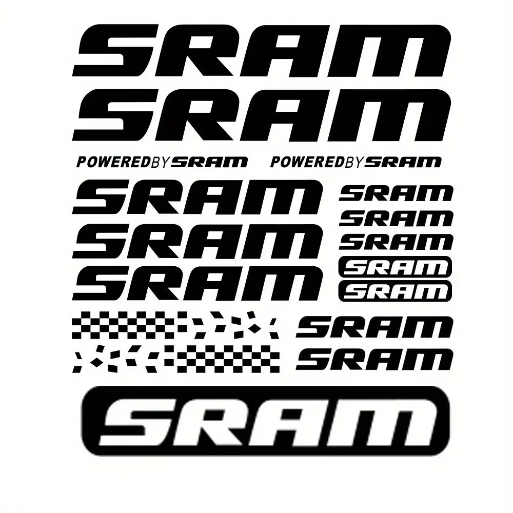 1SET Trendy SRAM – Themed Sticker Set, Eye Catching Holographic Decals for Bike