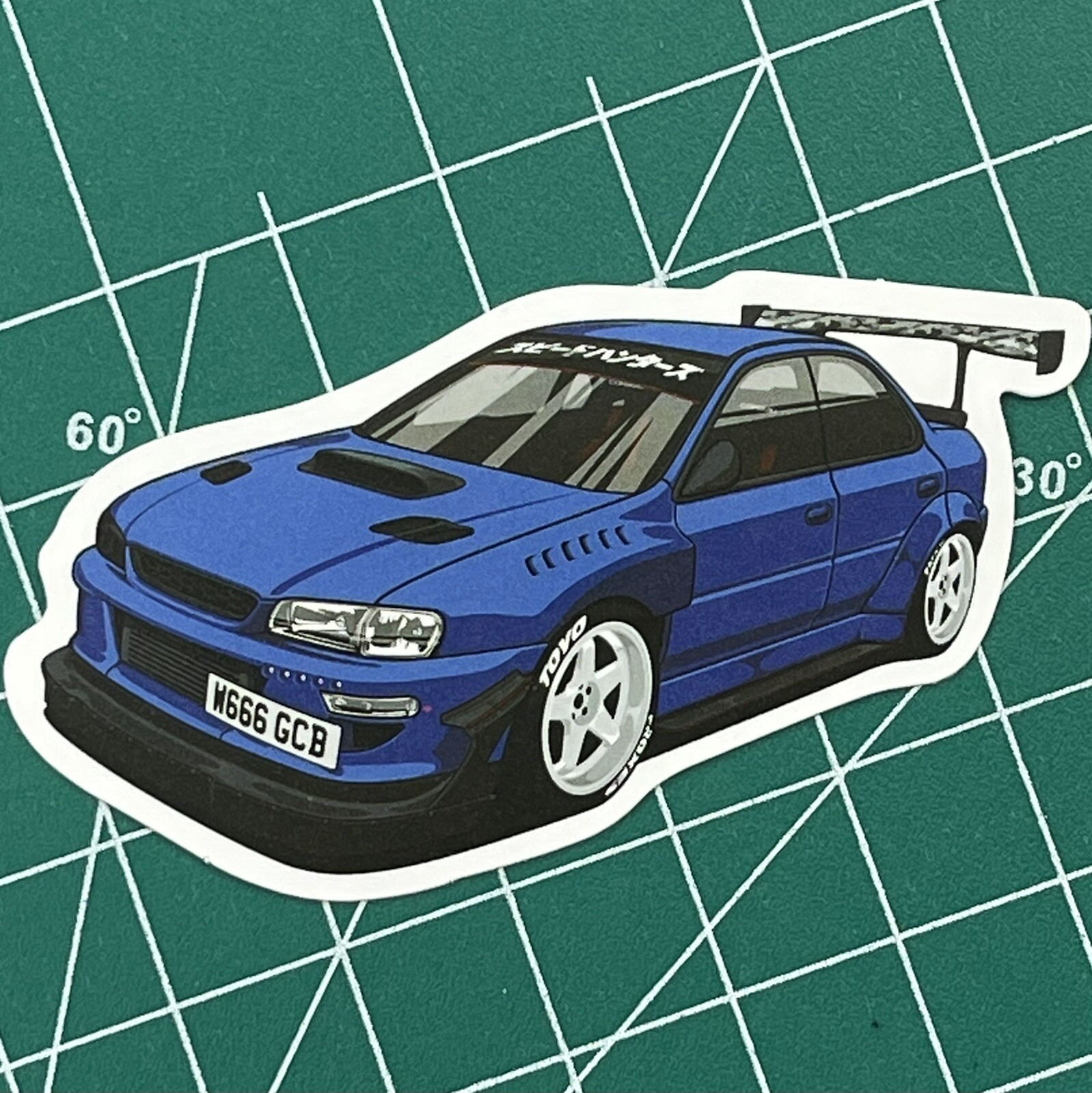 NISSAN SKYLINE Sticker Decal Racing Car Skateboard Laptop Waterbottle Flask BLUE