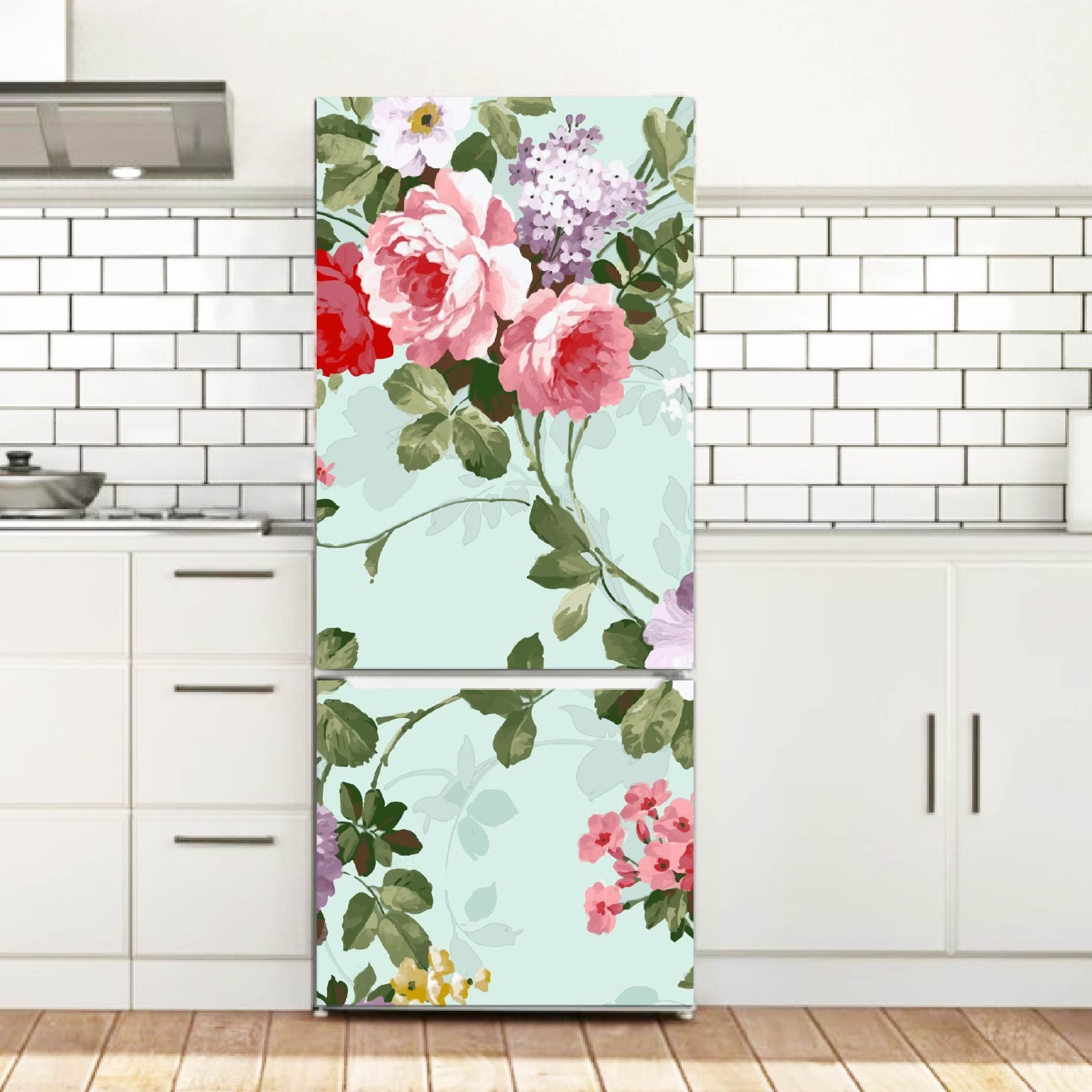 Vintage Retro Style Fridge Wrap