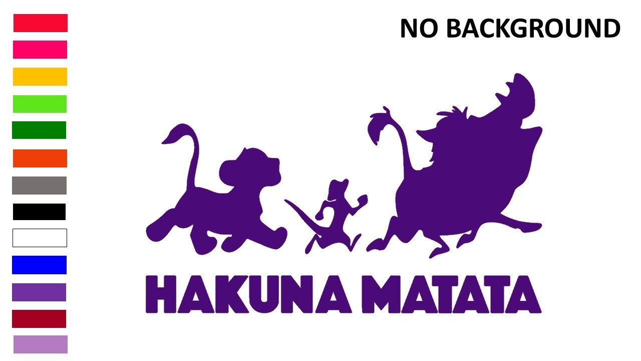 HAKUNA MATATA, THE LION KING , Decal Sticker for Car, Laptop