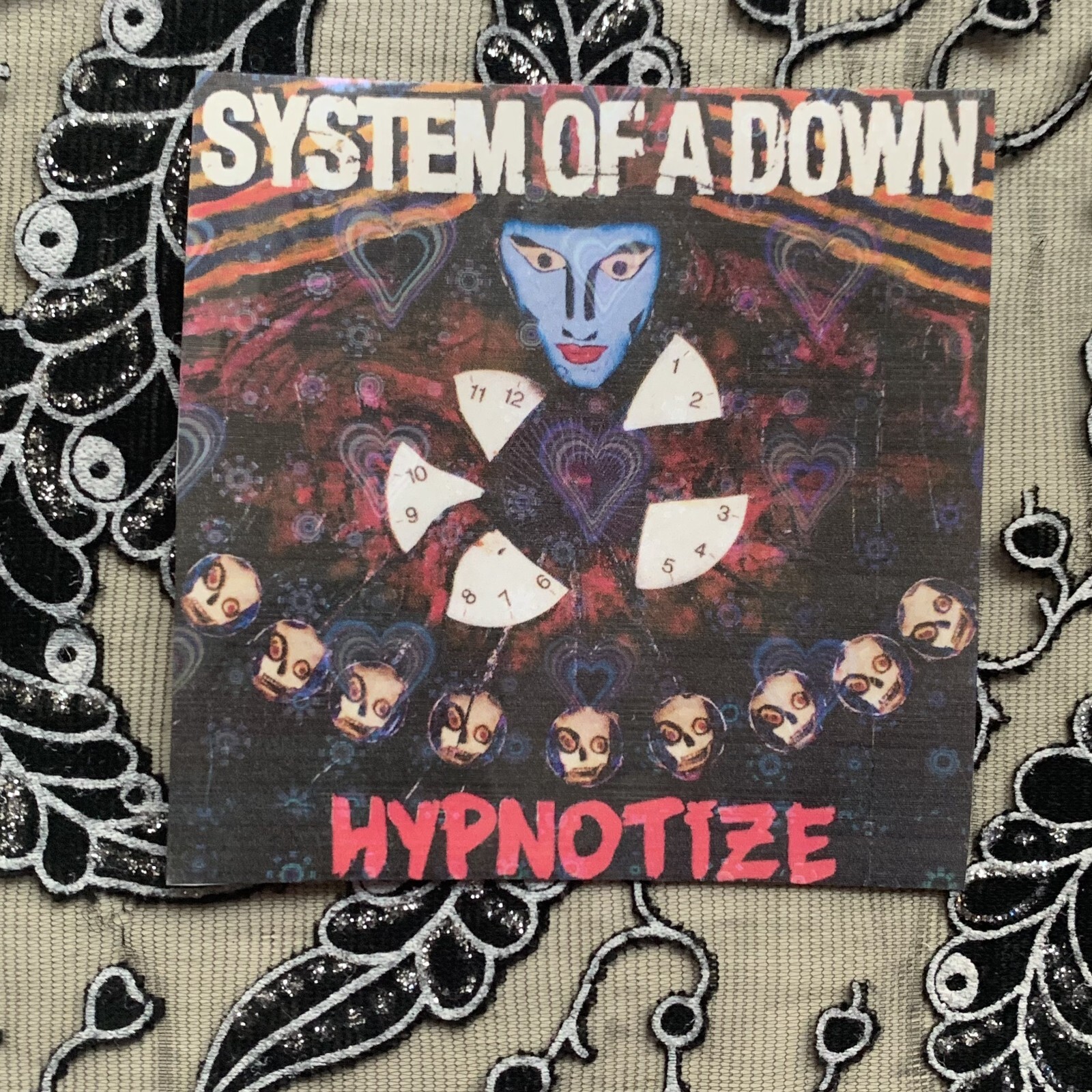 system of a down hypnotize album vinyl sticker, holographic waterproof decal