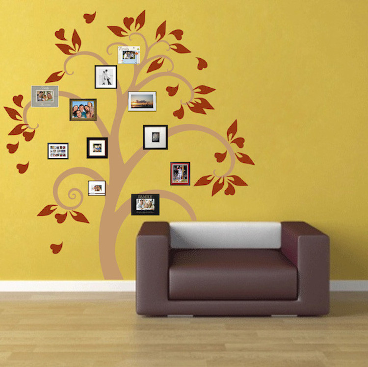 Picture Frame Tree Wall Decal Wallpaper Floral Plant Life Removable Design, g30