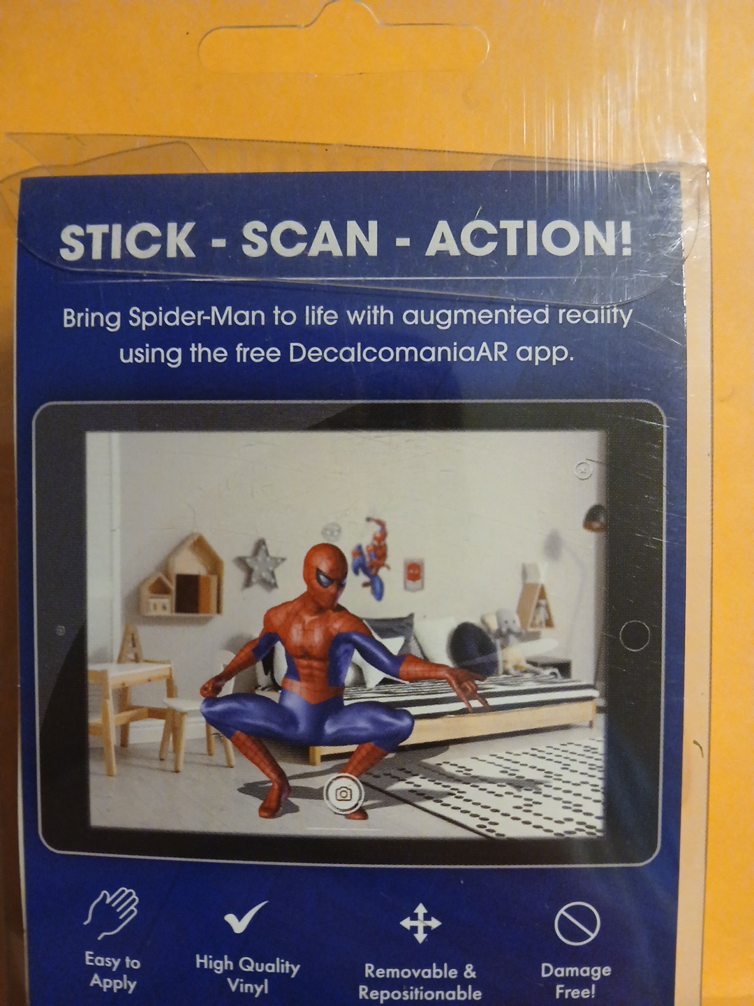 MARVEL Spider-Man Wall Decal – with 3D Augmented Reality Interaction *FREE SHIP*