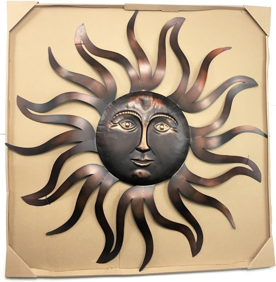 Modern Sun Metal Wall Decor Indoor Outdoor Sculpture