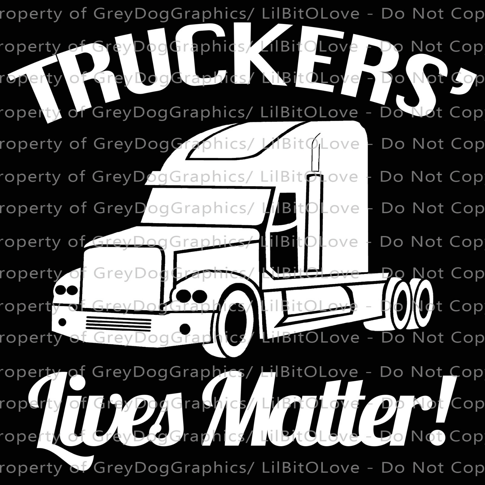 Truckers' Lives Matter Vinyl Decal Trucker Semi Big Rig 18 Wheeler Sticker