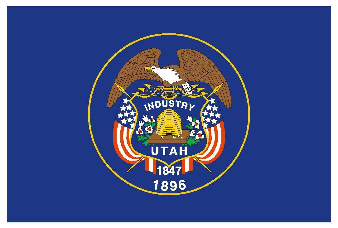 Utah State Flag Sticker Decal F542