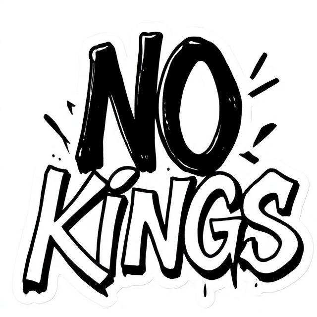 Political Protest Sticker No Kings Anti Trump Tyrant 45–47 Decal