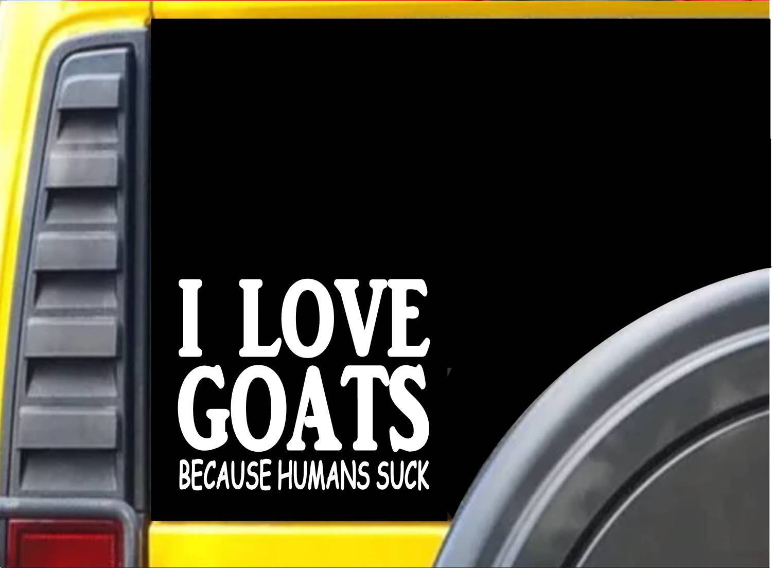 Goats because Humans Suck Sticker J950 6 inch boer goat decal