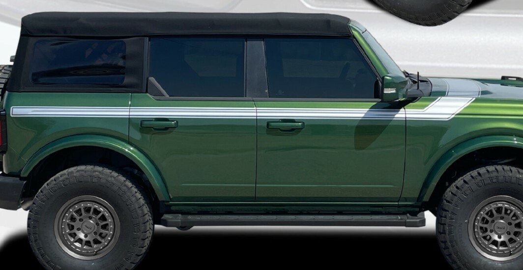 Clinch Stripe Fits: 2021 – 2022 Ford Bronco Graphic Decal on 3M Film