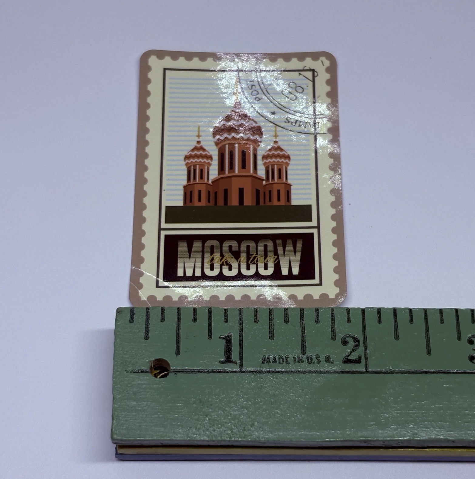 Moscow Cathedral Postage Stamp Novelty Sticker Vinyl Decal Travel Cool Art Tc9