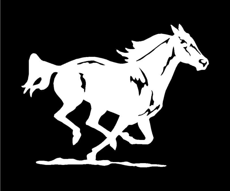 RUNNING HORSE Vinyl Decal 6.5" x 5" (11 Colors)