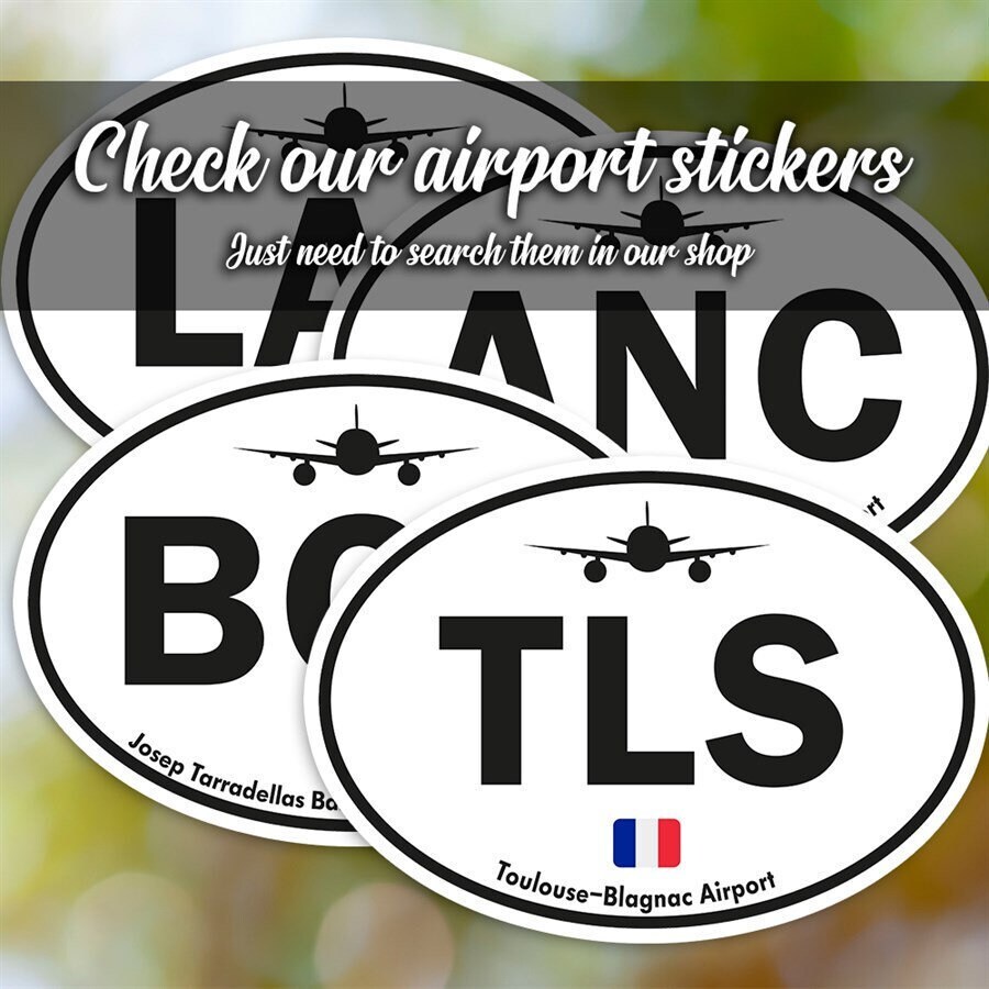 Boeing 747 Sticker, Atlas Air Airplane Sticker Waterproof for Suitcase, Car,