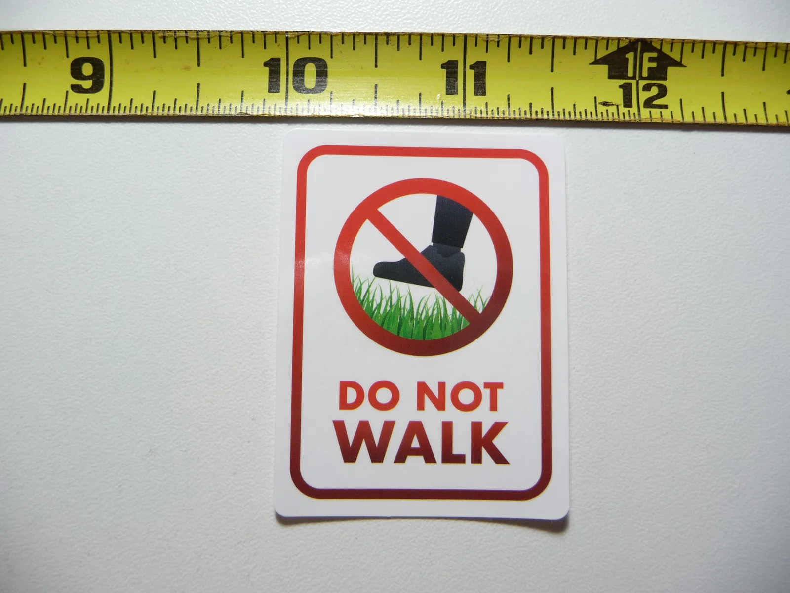DO NOT WALK GRASS SMALL STICKER DECAL BUSINESS COMPANY POLICY BUILDING DOOR