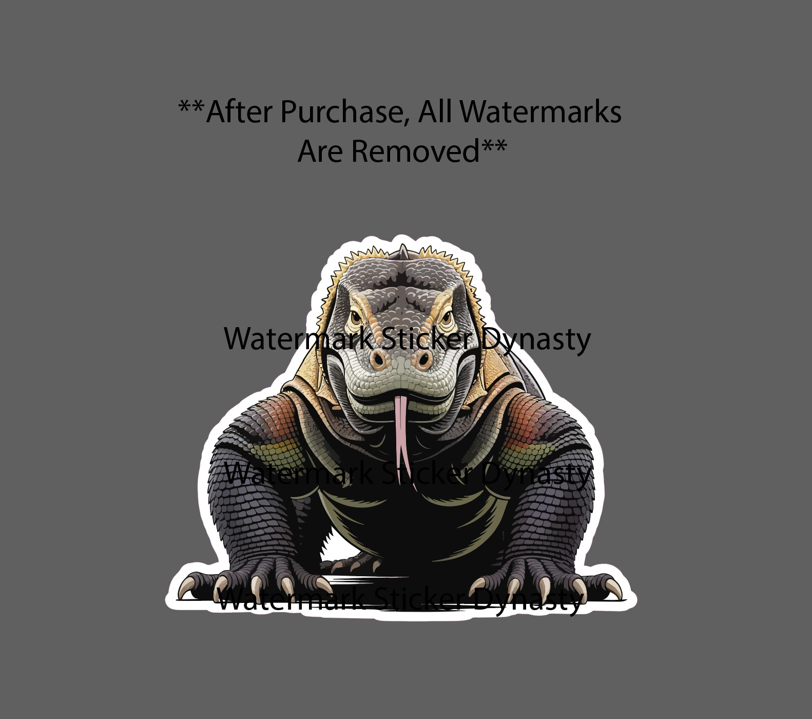 Komodo Dragon Sticker Waterproof Decal Animal Lizard Outdoor Wildlife Gift NEW