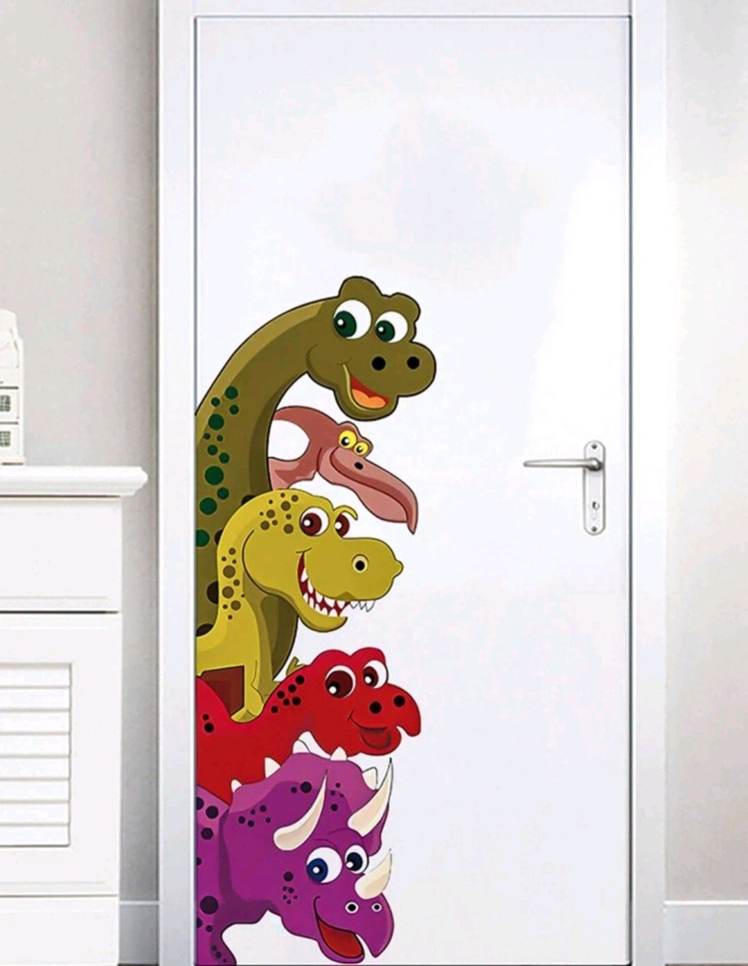 "1pc Cartoon Dinosaur Wall Sticker – Modern PVC Vinyl Decal for Home Decor,…