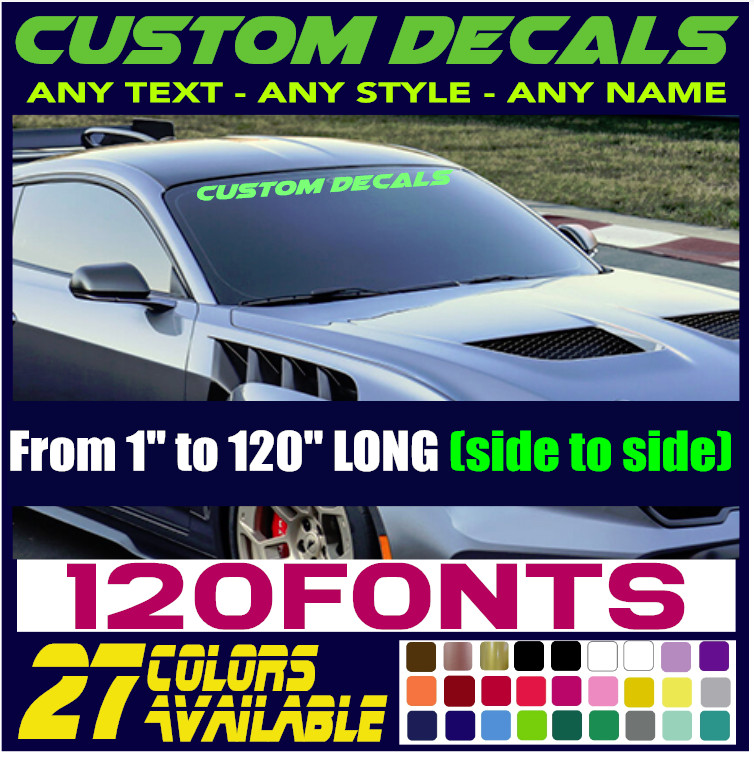 Custom Made Decal Sticker Vinyl For Car, Motorcycle, Truck, Bike, RV,ANY TEXT (8