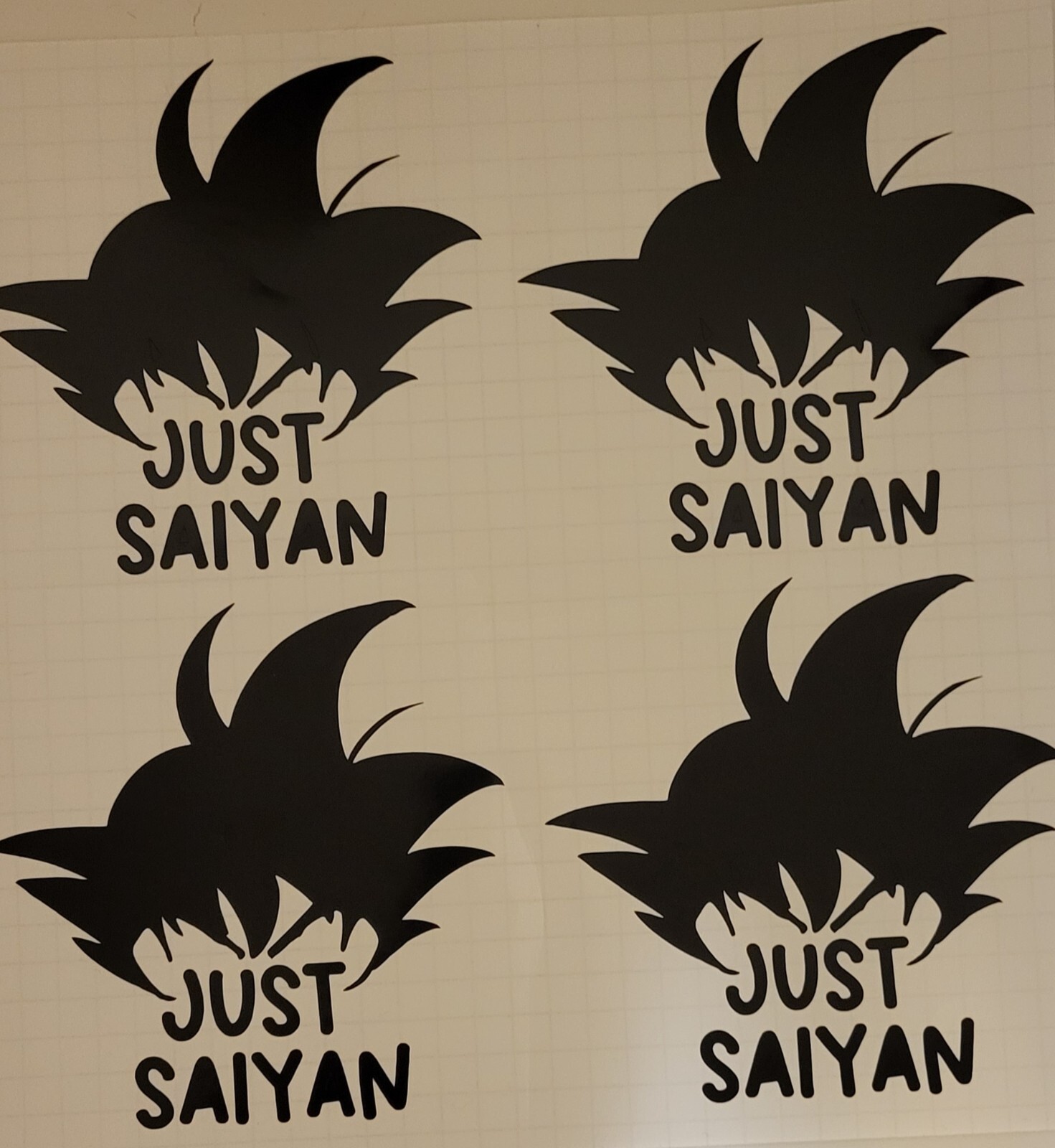 JUST SAIYAN waterproof vinyl decal 5.5in DBZ Dragonball Z Goku